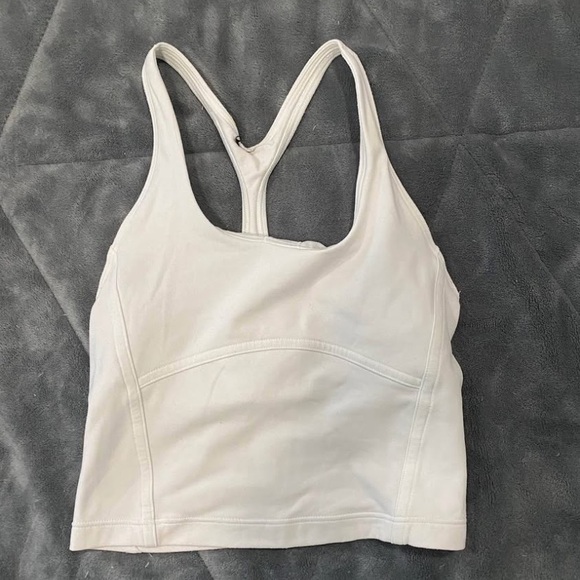 White Racerback Tank Top - Picture 1 of 1